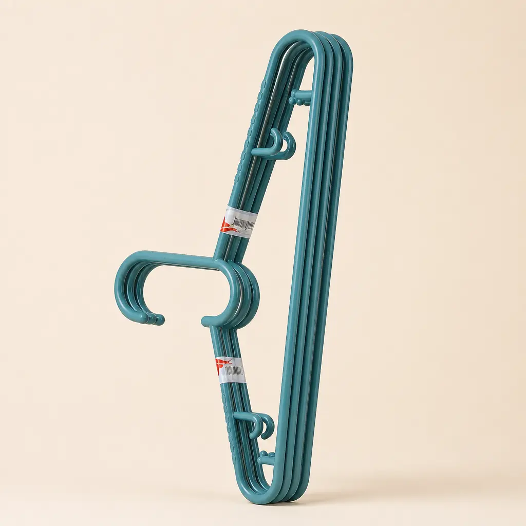 Multi-Hook Plastic Clothes Hangers - Teal