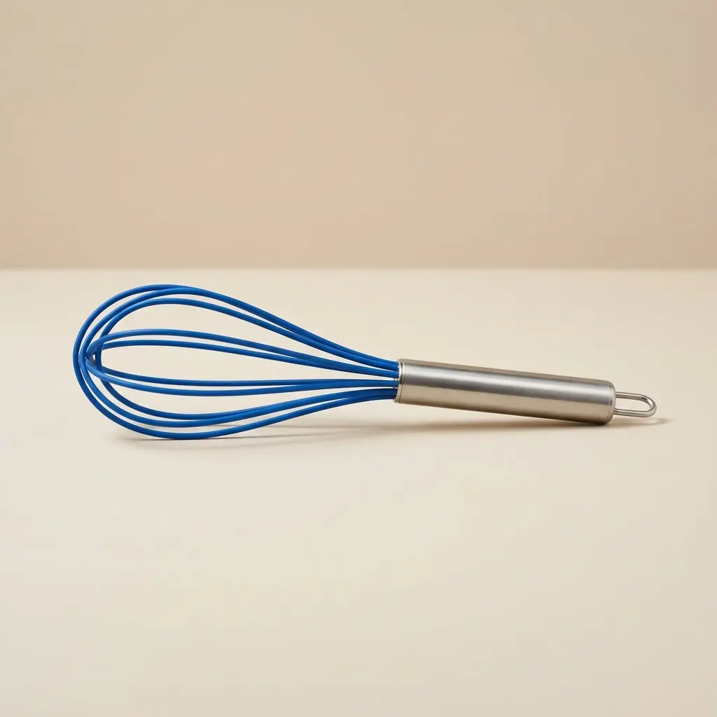 Fouet de Cuisine en Silicone Anti-Rayures Manche Inox