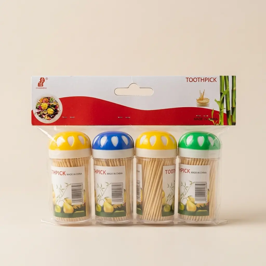 Boîte de Cure-Dents en Bois Naturel Résistant
