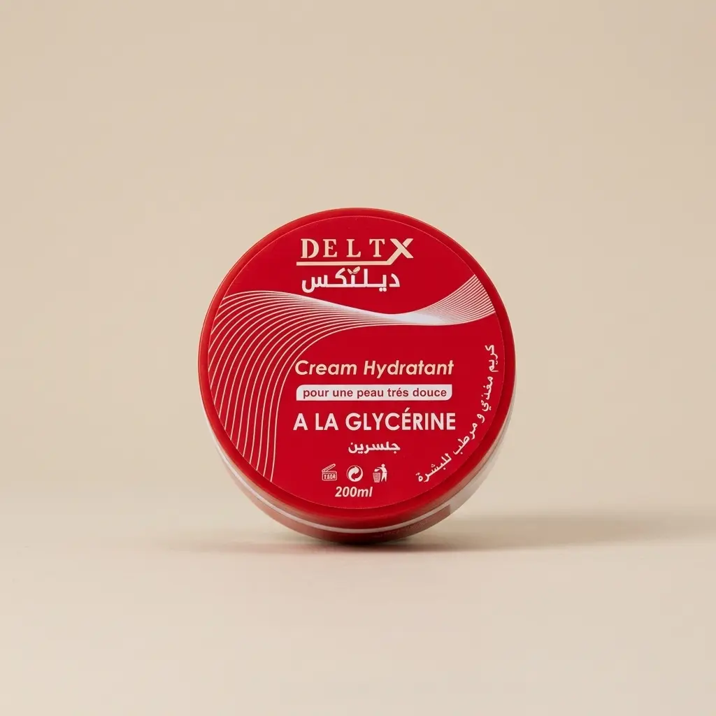 Crème Hydratante à la Glycérine DELTX Peau Douce 200ml
