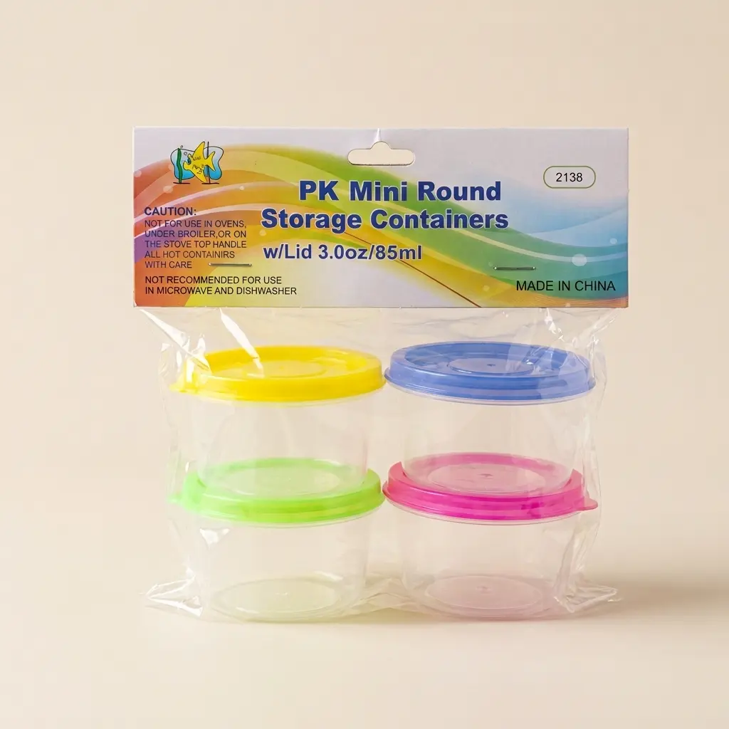 Mini Boîte Hermétique Ronde avec Couvercle 85ml