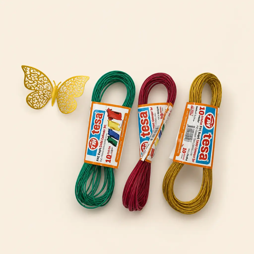 Corde à linge colorée