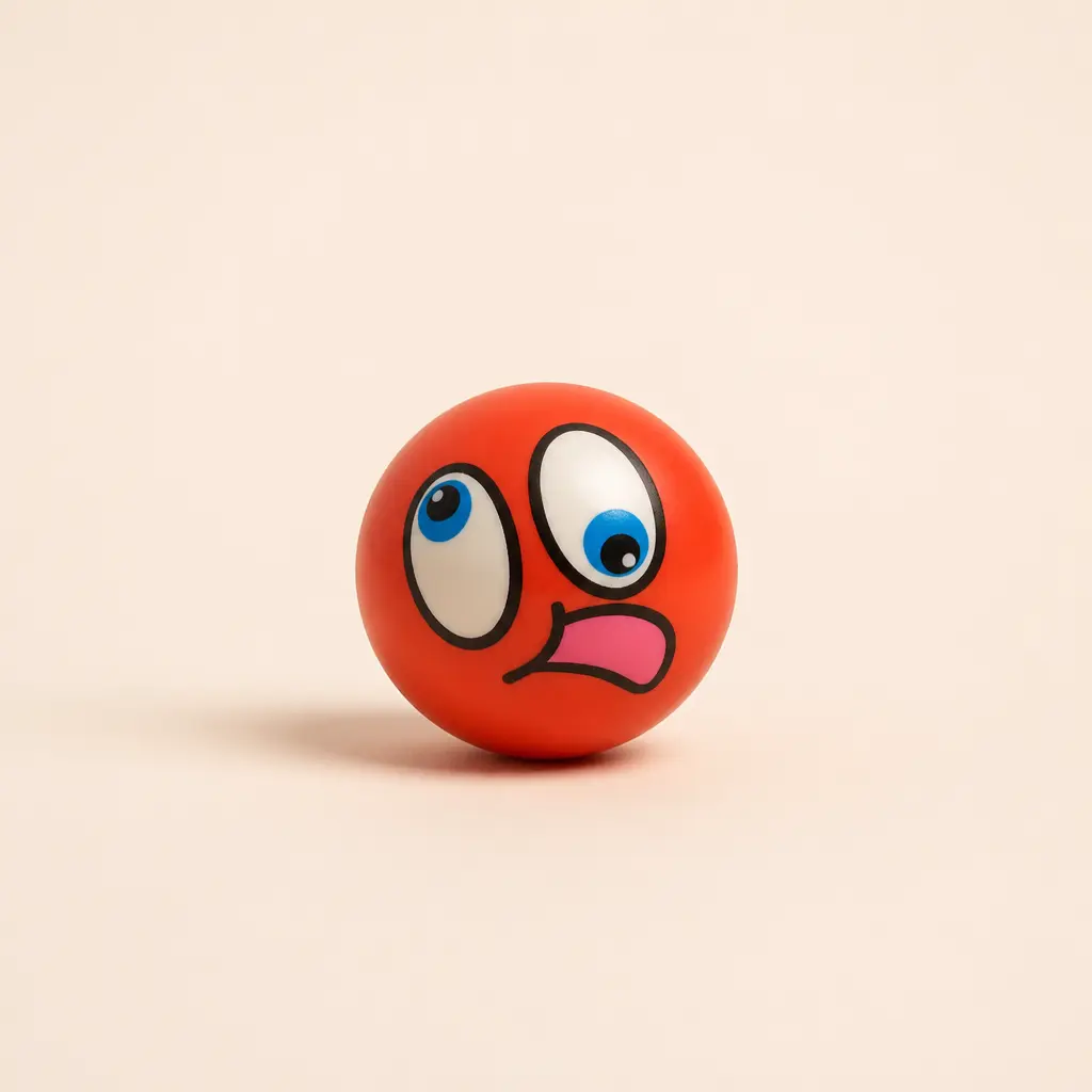 Balle anti-stress visage amusant