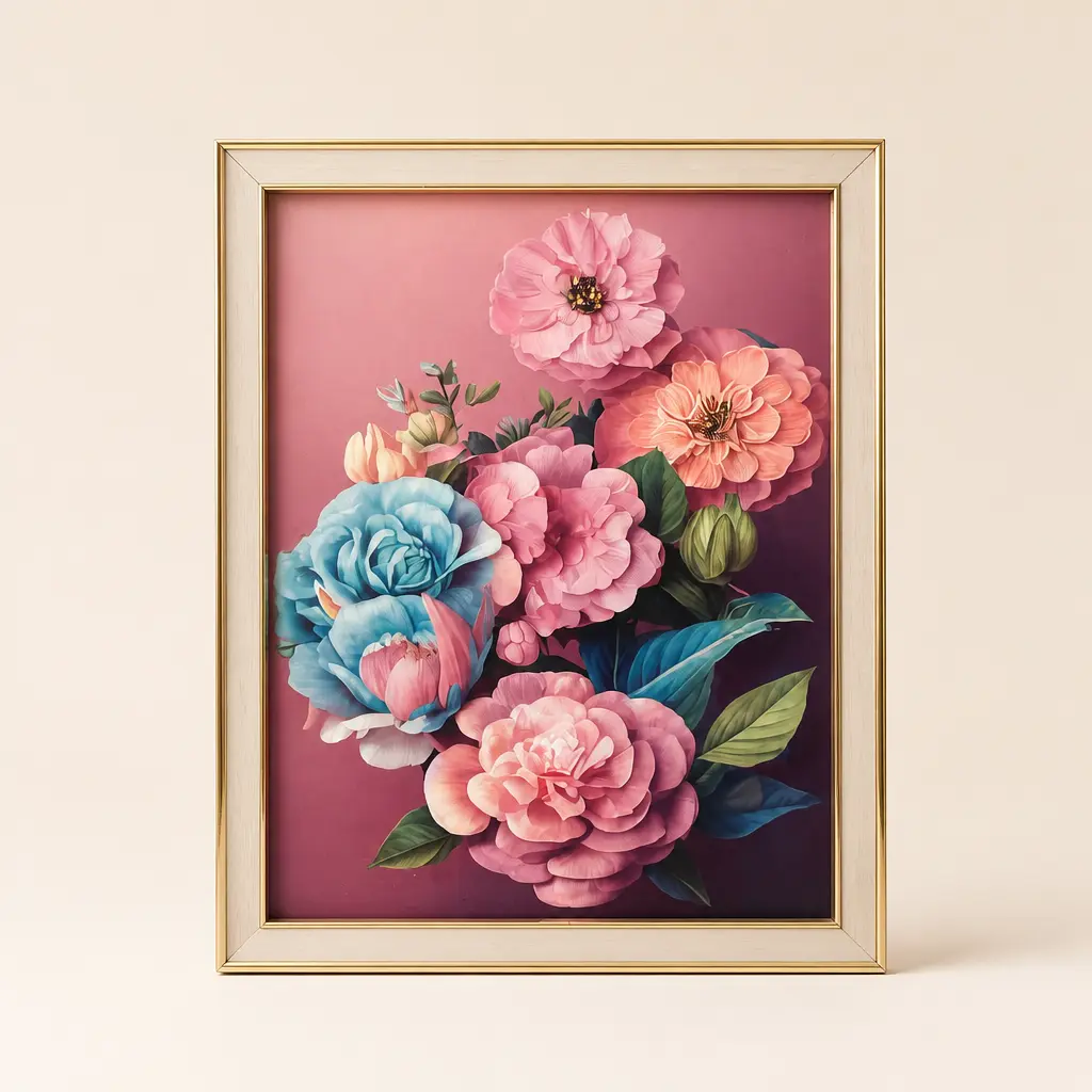 Tableau décoratif bouquet de fleurs